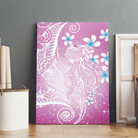 Polynesian Jellyfish Canvas Wall Art With Plumeria Pink LT05 - Polynesian Pride
