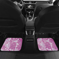 Polynesian Jellyfish Car Mats With Plumeria Pink LT05 Set 2pcs - Back Pink - Polynesian Pride