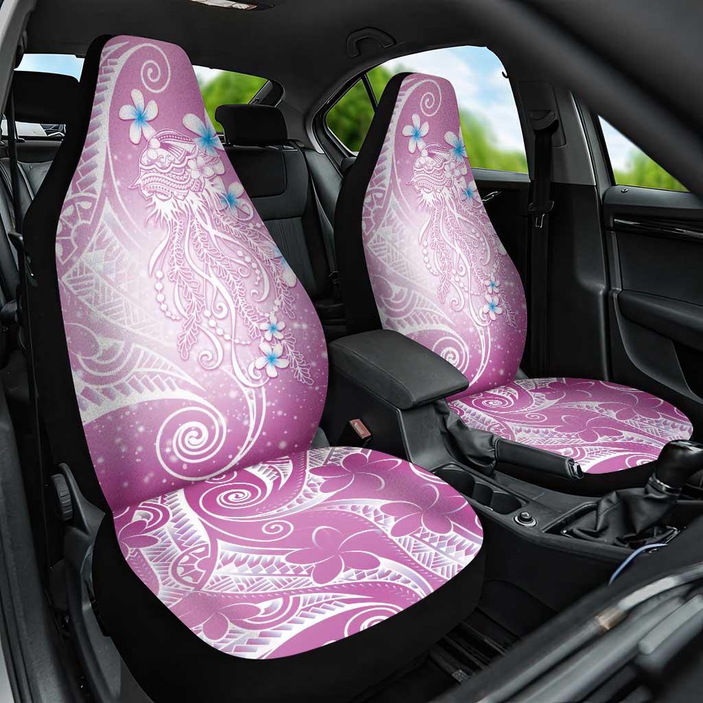Polynesian Jellyfish Car Seat Cover With Plumeria Pink LT05 One Size Pink - Polynesian Pride