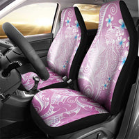 Polynesian Jellyfish Car Seat Cover With Plumeria Pink LT05 - Polynesian Pride