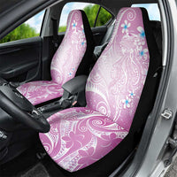 Polynesian Jellyfish Car Seat Cover With Plumeria Pink LT05 - Polynesian Pride