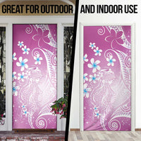 Polynesian Jellyfish Door Cover With Plumeria Pink LT05 - Polynesian Pride