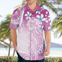 Polynesian Jellyfish Hawaiian Shirt With Plumeria Pink LT05 - Polynesian Pride