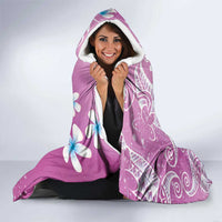 Polynesian Jellyfish Hooded Blanket With Plumeria Pink LT05 - Polynesian Pride