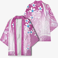 Polynesian Jellyfish Kimono With Plumeria Pink LT05 - Polynesian Pride