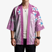 Polynesian Jellyfish Kimono With Plumeria Pink LT05 - Polynesian Pride