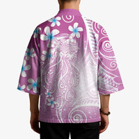 Polynesian Jellyfish Kimono With Plumeria Pink LT05 - Polynesian Pride