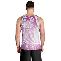 Polynesian Jellyfish Men Tank Top With Plumeria Pink LT05 - Polynesian Pride