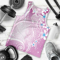 Polynesian Jellyfish Men Tank Top With Plumeria Pink LT05 - Polynesian Pride