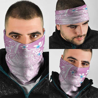 Polynesian Jellyfish Neck Gaiter With Plumeria Pink LT05 - Polynesian Pride