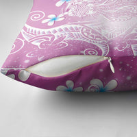 Polynesian Jellyfish Pillow Cover With Plumeria Pink LT05 - Polynesian Pride