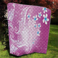Polynesian Jellyfish Quilt With Plumeria Pink LT05 - Polynesian Pride