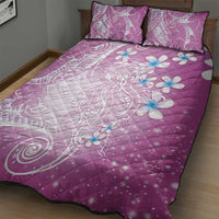 Polynesian Jellyfish Quilt Bed Set With Plumeria Pink LT05 - Polynesian Pride