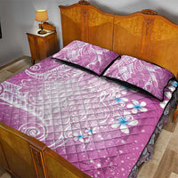 Polynesian Jellyfish Quilt Bed Set With Plumeria Pink LT05 - Polynesian Pride