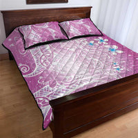 Polynesian Jellyfish Quilt Bed Set With Plumeria Pink LT05 - Polynesian Pride