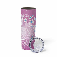 Polynesian Jellyfish Skinny Tumbler With Plumeria Pink LT05 - Polynesian Pride