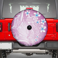 Polynesian Jellyfish Spare Tire Cover With Plumeria Pink LT05 - Polynesian Pride