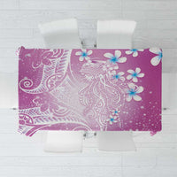 Polynesian Jellyfish Tablecloth With Plumeria Pink LT05 Pink - Polynesian Pride