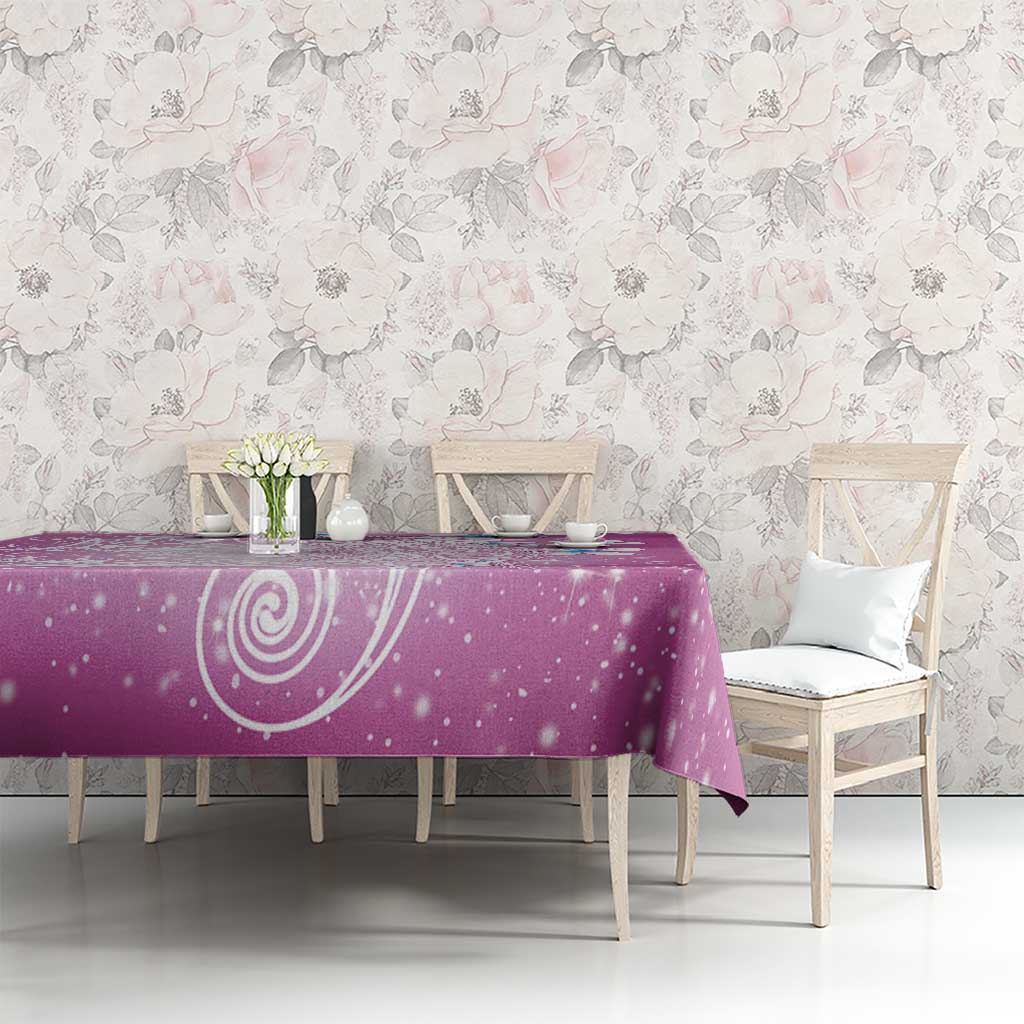 Polynesian Jellyfish Tablecloth With Plumeria Pink LT05 - Polynesian Pride