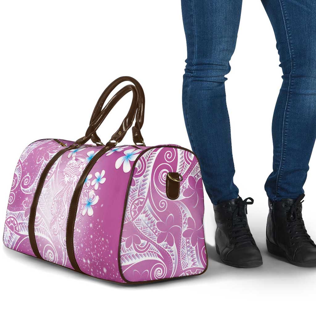 Polynesian Jellyfish Travel Bag With Plumeria Pink LT05 - Polynesian Pride