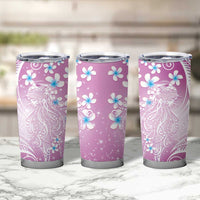 Polynesian Jellyfish Tumbler Cup With Plumeria Pink LT05 - Polynesian Pride