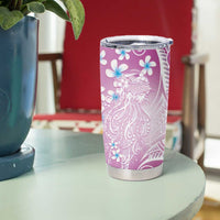 Polynesian Jellyfish Tumbler Cup With Plumeria Pink LT05 - Polynesian Pride