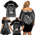 American Samoa Flag Day Family Matching Off Shoulder Short Dress and Hawaiian Shirt Bald Eagle With Polynesian Pattern