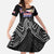 American Samoa Flag Day Family Matching Short Sleeve Bodycon Dress and Hawaiian Shirt Bald Eagle With Polynesian Pattern