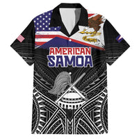 American Samoa Flag Day Hawaiian Shirt Bald Eagle With Polynesian Pattern