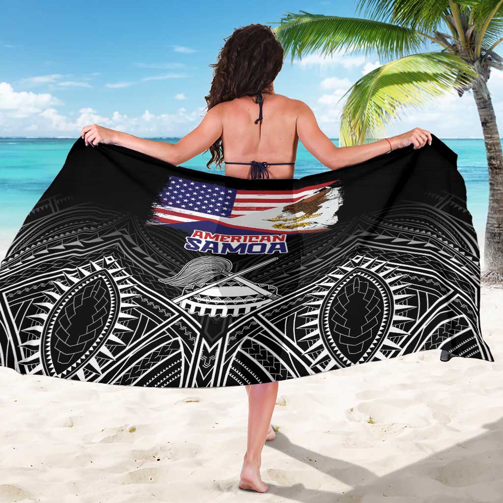 American Samoa Flag Day Sarong Bald Eagle With Polynesian Pattern