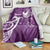 Fibromyalgia Awareness Blanket Polynesian Purple Ribbon