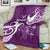 Fibromyalgia Awareness Blanket Polynesian Purple Ribbon