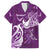 Personalised Fibromyalgia Awareness Family Matching Long Sleeve Bodycon Dress and Hawaiian Shirt Polynesian Purple Ribbon