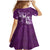 Personalised Fibromyalgia Awareness Family Matching Mermaid Dress and Hawaiian Shirt Polynesian Purple Ribbon