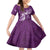 Personalised Fibromyalgia Awareness Family Matching Off Shoulder Maxi Dress and Hawaiian Shirt Polynesian Purple Ribbon