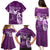 Personalised Fibromyalgia Awareness Family Matching Puletasi and Hawaiian Shirt Polynesian Purple Ribbon