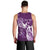 Personalised Fibromyalgia Awareness Men Tank Top Polynesian Purple Ribbon