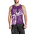 Personalised Fibromyalgia Awareness Men Tank Top Polynesian Purple Ribbon