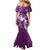 Personalised Fibromyalgia Awareness Mermaid Dress Polynesian Purple Ribbon