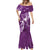 Personalised Fibromyalgia Awareness Mermaid Dress Polynesian Purple Ribbon