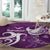 Fibromyalgia Awareness Round Carpet Polynesian Purple Ribbon