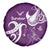 Fibromyalgia Awareness Spare Tire Cover Polynesian Purple Ribbon