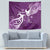 Fibromyalgia Awareness Tapestry Polynesian Purple Ribbon