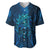 New Zealand Dream Catcher Baseball Jersey Maori Koru Pattern Blue Version