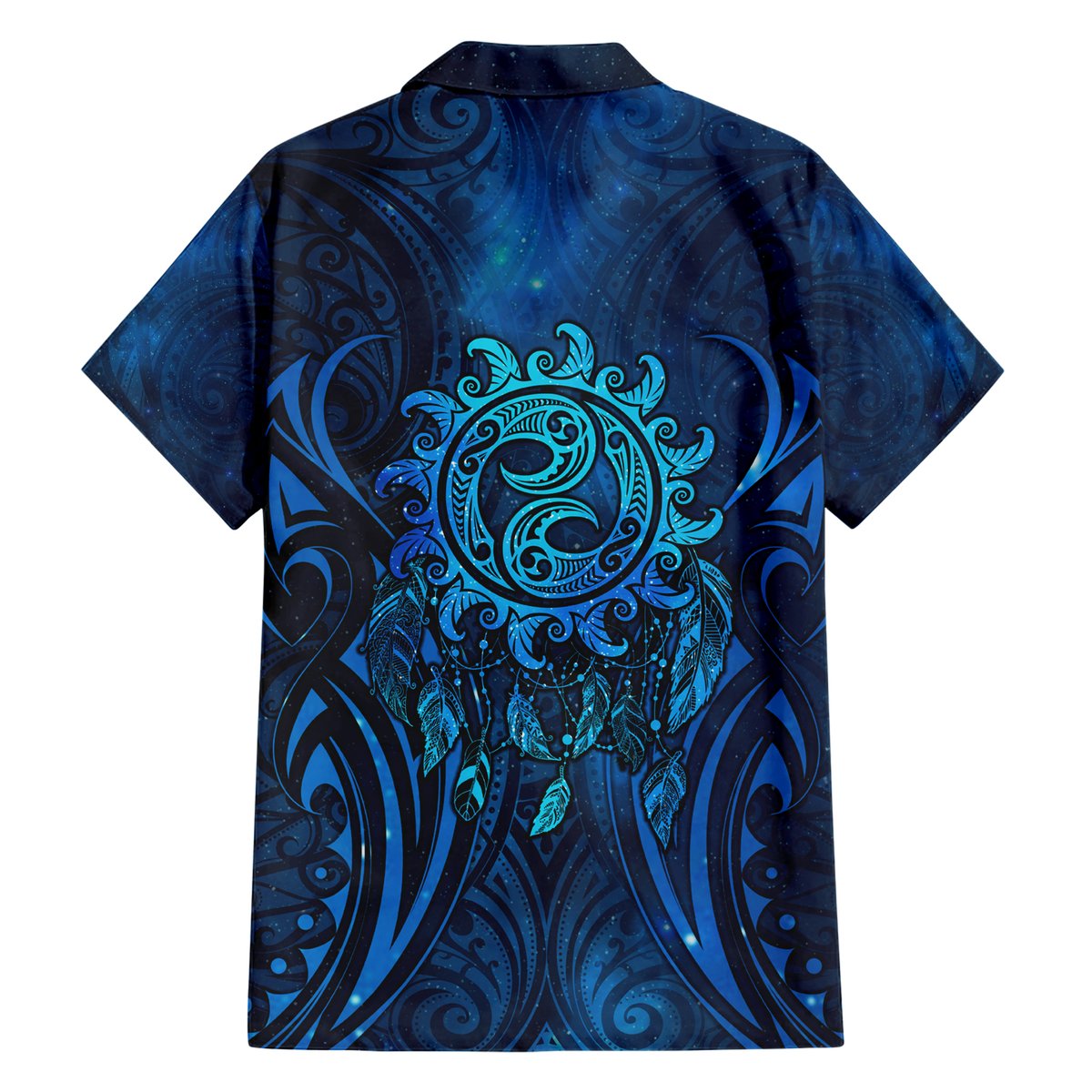 New Zealand Dream Catcher Hawaiian Shirt Maori Koru Pattern Blue Version LT05 - Polynesian Pride