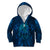 New Zealand Dream Catcher Kid Hoodie Maori Koru Pattern Blue Version