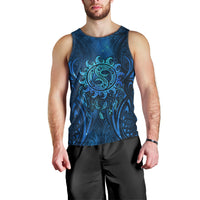 New Zealand Dream Catcher Men Tank Top Maori Koru Pattern Blue Version LT05 - Polynesian Pride