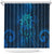 New Zealand Dream Catcher Shower Curtain Maori Koru Pattern Blue Version