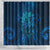 New Zealand Dream Catcher Shower Curtain Maori Koru Pattern Blue Version