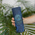 New Zealand Dream Catcher Skinny Tumbler Maori Koru Pattern Blue Version